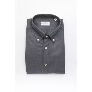 Robert Friedman Green Cotton Men Men's Shirt